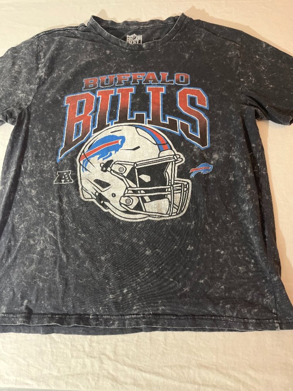 NFL Buffalo Bills Graphic Tee – Mineral Wash / Gray Size Large